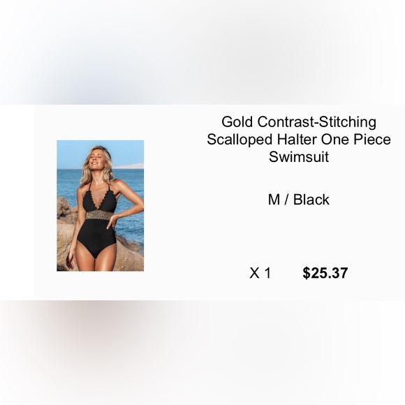 CUPSHE one piece. Never worn. Tags on and comes in original bag. - Picture 1 of 4